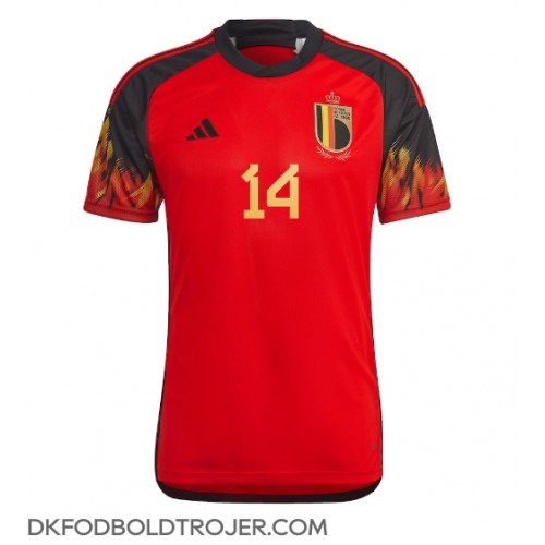 Billige Belgien Dries Mertens #14 Hjemmebane Fodboldtrøjer VM 2022 Kortærmet